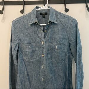 J.Crew Light Blue Chambray Shirt, 4